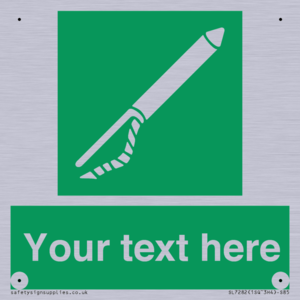 Custom sign safe condition Line throwing appliance